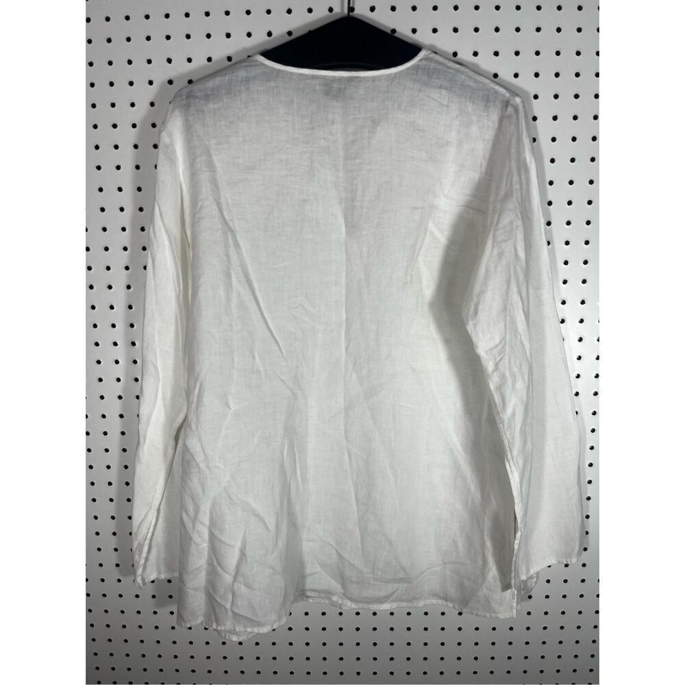 Lauren Ralph Lauren embroidered linen tunic top size L - Picture 2 of 4